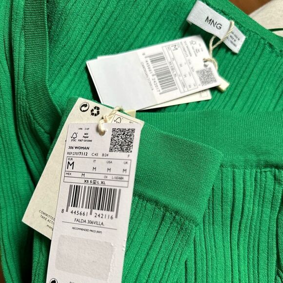 Mango Green Co-Ord Set New Skirt Cardigan - Picture 3 of 13